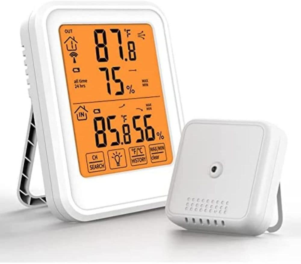 WIRELESS DIGITAL THERMOMETER/ HYGROMETER WITH LINKED REMOTE SENSOR