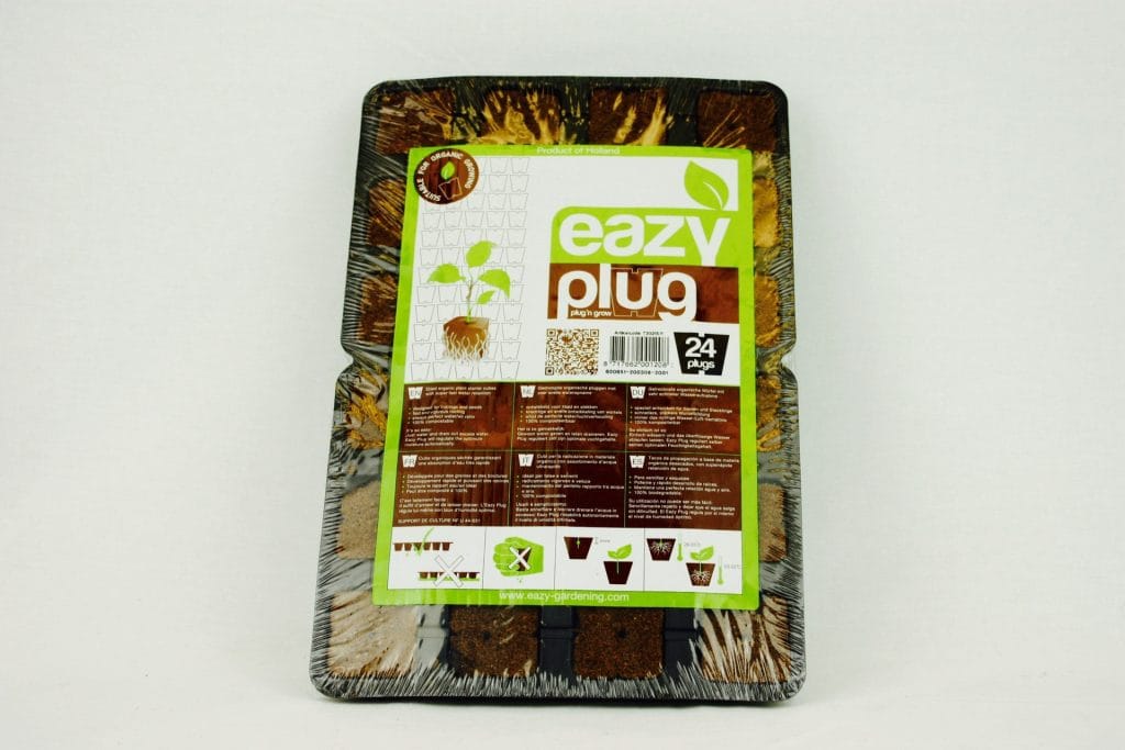 Eazy Plug tray of 77 organic propagation plugs – top view